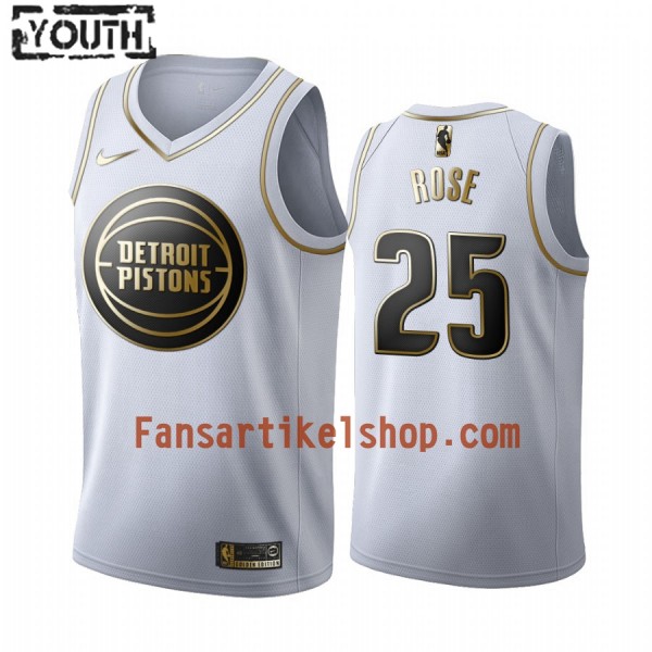 NBA Detroit Pistons Trikot Derrick Rose 25 Nike 2019-2020 Weiß Golden Edition Swingman - Kinder NBA Detroit Pistons Trikot Derrick Rose 25 Nike 2019-2020 Weiß Golden Edition Swingman - Kinder